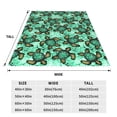 thumbnail image 3 of Fotbe Sea Turtle Manta de Franela Acolchonada con Estampado, Súper Suave y Esponjosa, Extra Grande para Sofá, Cama, Uso Todo el Año-60"x50", 3 of 7