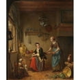 thumbnail image 2 of Willem Joseph Laquy 15x17 Black Ornate Wood Framed Double Matted Museum Art Print Titled - The Kitchen (C. 1760 - C. 1771), 2 of 5