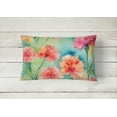 thumbnail image 2 of Carnations in Watercolor Fabric Decorative Pillow 12 in x 16 in, 2 of 4