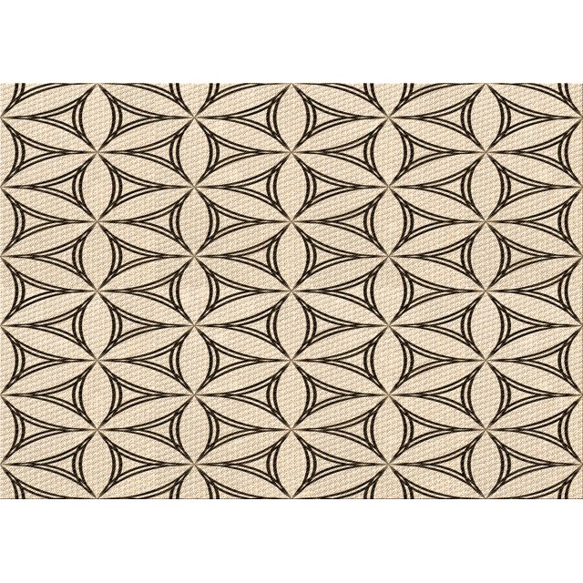 Ahgly Company Machine Washable Indoor Rectangle Transitional Wheat Beige Area Rugs, 7' x 10'