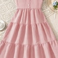 thumbnail image 5 of Babcutegg Girls’ Lightweight Sleeveless Summer Dress With Adjustable Straps And Back Bow Detail Pink Size 9, 5 of 6