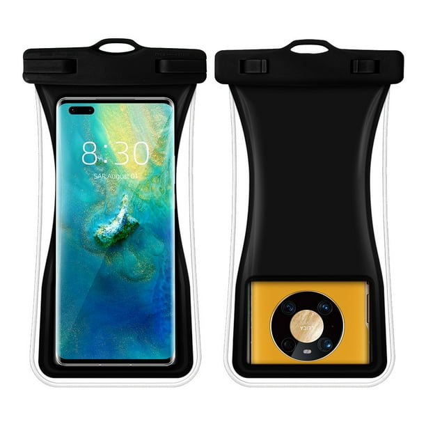 Bolso seco impermeable del tenedor de la bolsa de la caja del teléfono celular con la correa del acollador, casos flotantes a prueba de agua