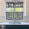 thumbnail image 3 of Colorful Cactus Curtains Set for Kitchen, 27.5x24 Inch Polyester Tier Valance Drapes, 3 Piece Set for Cafe, Small Window, Spring and Summer Decor, 3 of 6