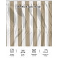 thumbnail image 5 of Beige Striped Bed Skirt Cal King Size, Modern Farmhouse Beige White Stripes Wrap Around Bed Skirting with Adjustable Elastic Strap, Dust Ruffled Pleated Bedskirts 16 Inch Drop for Bedroom Beds, 5 of 9
