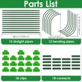 thumbnail image 4 of 60Pcs Greenhouse Hoop Grow Tunnel Kit Steel Greenhouse Support Hoop Frame Durable DIY Garden Hoops Plastic Coated Plant Grow Support Hoop with 18 Clips for Garden Plant, 4 of 11