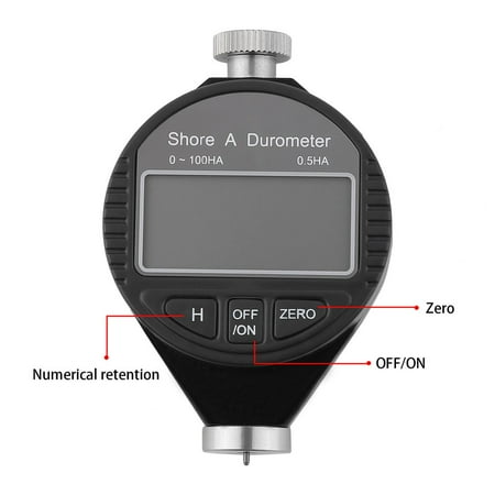 Compact LCD Display High Precision Shore A Hardness Durometer 100HA Tester Tire Rubber Leather Meter