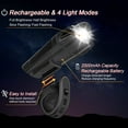 thumbnail image 3 of Juego de luz de bicicleta USB ultra brillante, faro delantero de bicicleta potente y luz trasera de traseros, 4 modos de luz, fácil de instalar para hombres para niños Road Mountain Cycling esquí esquí Gafas de esquí, 3 of 5