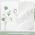 thumbnail image 4 of 3 in 1 Shower Curtain Set, Sa Green Watercolor Floral Bath and PEVA Liner Set with 12 Double Sided Steel Hooks, Waterproof Fabric Bathroom 72x72, 4 of 4