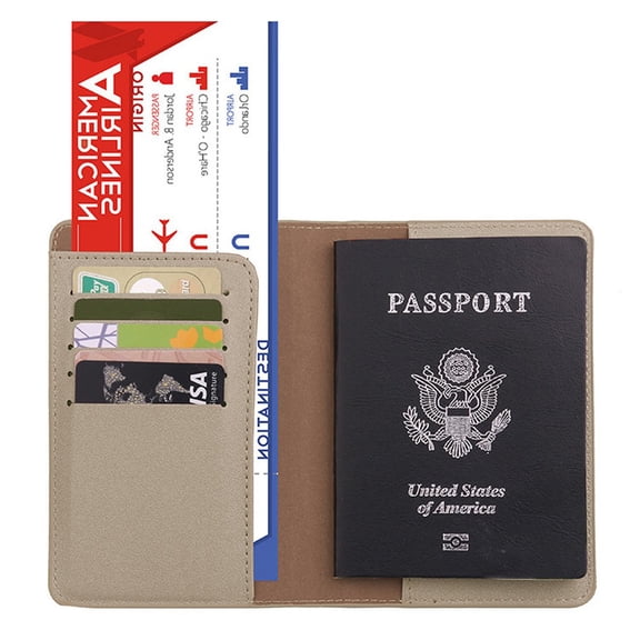 Passport Holder Travel Wallet RFID Blocking Case Cover - Minimalist Premium PU Leather Passport Wallet Holder, Passport, ID, Card and Boarding Pass Holder Travel Organizer