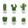 thumbnail image 1 of 6 uds Mini dibujos animados Cactus imán nevera pegatina planta maceta decoración (blanco), 1 of 7