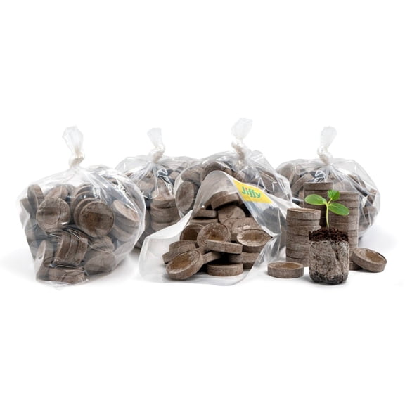 500 Count- Jiffy 36 MM Peat Soil Pellets Seeds Starting Plugs: Indoor Seed Starter