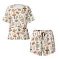 thumbnail image 4 of Lsque Forest Mushrooms Insects Women's Short-Sleeved Pajama Set - 2 Piece Soft and Lightweight Sleepwear Set-Medium, 4 of 9