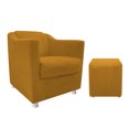 thumbnail image 1 of Set de puff y sillón Tilla B - Mostaza WEIK Tilla, 1 of 5