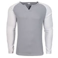 thumbnail image 2 of Krdevn Men's Knit T Shirt Contemporary Athletic Fit Raglan Sleeve Daily Casual Wear Comfortable Stretchable Top for Outdoor Activities and Work,S, 2 of 7