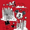 thumbnail image 2 of Disney - Mickey Mouse - Skyscraper, Airplanes, & Clouds Sketch - Men's Long Sleeve T-Shirt, 2 of 4