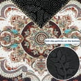 thumbnail image 3 of 8x10ft Washable Area Rug For Living Room  Vintage Boho Floral Medallion Non-slip Low Pile Indoor Carpet Bedroom Dining Home Office(beige White), 3 of 7