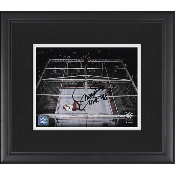 Collectible Mankind WWE Framed Autographed 8" x 10" Hell In A Cell Photograph with "HIAC '98" Inscription - Fanatics Authentic Certified