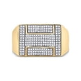 thumbnail image 2 of 10kt Yellow Gold Mens Round Diamond Cluster Ring 1/2 Cttw, 2 of 4