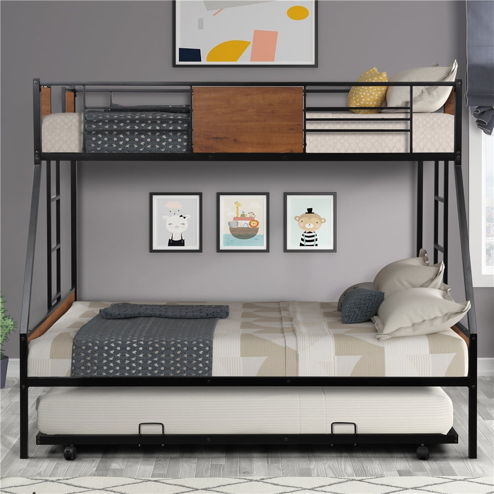 Metal Twin Bunk Beds For Kids Heavy, Wayfair Bunk Beds Twin Over Full With Trundle