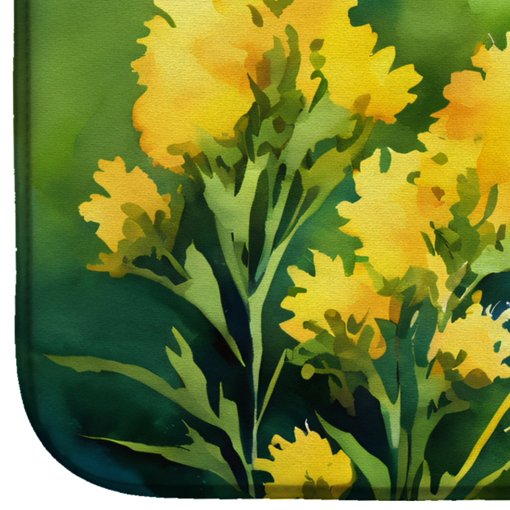 Carolines Treasures DAC1659DDM 21 x 14 in. Kentucky Goldenrod in Watercolor Dish Drying Mat
