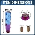 thumbnail image 3 of Unique Bargains 20cm Gear Shifter Knob Acrylic Car for Automatic and Manual Vehicle with 2 Adapter Blue Purple 1 Set, 3 of 7