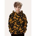thumbnail image 3 of Sudadera con capucha para niños con estampado navideño de Papá Noel y renos, sudadera informal de manga larga para niños, sudadera para niños, tops de primavera y otoño, 3 of 5