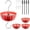 4 Pack Red, variant on Ant Moat for Hummingbird Feeders, (4 Pack, 7 OZ) Vintage Style Humingbird Feeder Parts Ant Guard & Stopper(Red)