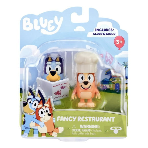 BLUEY FANCY RESTAURANT FIGURE 2PK