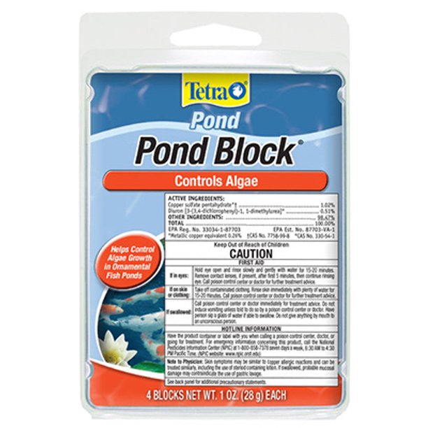 Tetra 4 Count Pond AntiAlgae Block Helps Clear Cloudy Water & Remove