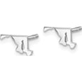 thumbnail image 2 of Sterling Silver Silver/Rhodium-Plated Maryland State Earrings (4.88 X 8.97) Made In United States xne50ss-md, 2 of 5