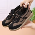 thumbnail image 5 of Willtoo Womens Slip On Knit Walking Sneakers Breathable Mesh Casual Flat Shoes Comfort Lace-Up Platform Daily Travel Shoes, 5 of 5