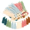 thumbnail image 2 of CIMAXIC 1Pack Tassel Pendant Blue Pink Cotton Thread Wall Mounted Pendant for Living Room, 2 of 7