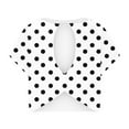 thumbnail image 4 of Olyvenn Women Tee Scoop Neck Short Sleeve Crop Top Casual Loose Fit Polka Dot Print Cropped Workout Tops Open Back T Shirts White S, 4 of 5