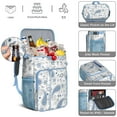 thumbnail image 4 of Retro Insulated Cooler Backpack - 20L Soft Cooler Bag, Tribal Patterns for Beach & Picnic, 4 of 6