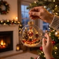 thumbnail image 6 of 8PCS Lighted Christmas Ornament Ball 2D Miniature Scene Clear PVC Globe Hanging Decoration Glowing Christmas Story Ornament for Christmas Tree Holiday Home Decor, 6 of 6