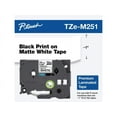 thumbnail image 5 of Brother P-touch TZe-M251 Black Print on Premium Matte White Laminated Tape, 5 of 14