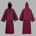 thumbnail image 2 of GDREDA Hats for Women Unisex Solid Color Hooded Robe Cloak Cloak Red,L, 2 of 4