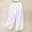 *White, variant on ClodeEU Women's Linen Blend Wide Leg Cropped Pants, Slimming Solid Color Trousers with Elastic Waist Khaki,Womens Plus XL