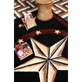 thumbnail image 6 of Furnish My Place 625 Star Black 3'6"x5'6" Texas Western Star Decor Cowboy Area Rug, Stain Resistant Mat, Latex Backed Rugs, Black, 6 of 8
