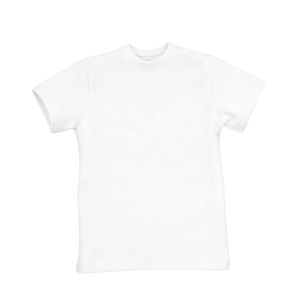 Ropa para figuras de acción a escala 1/6, ropa para muñecas BJD, camiseta, accesorio para disfraz. Blanco