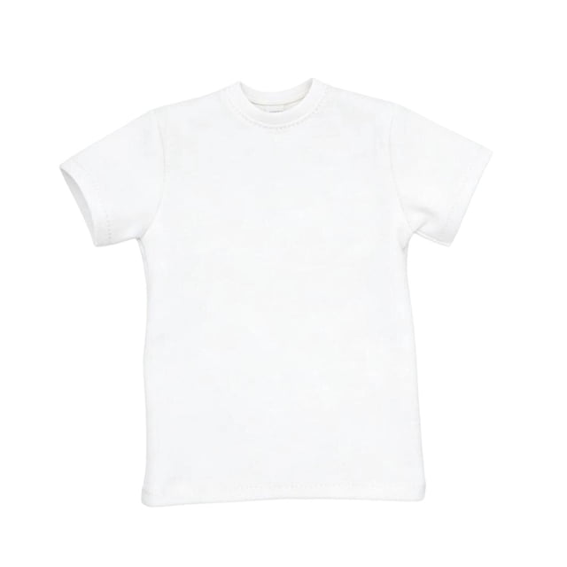 Ropa para figuras de acción 1/6, ropa para muñecas BJD, camiseta mini, accesorio, modelo, disfraz, moda superior para figuras coleccionables de 12 Blanco