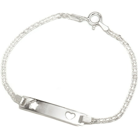 Pori Jewelers 925 Sterling Silver Bismark Chain Kid ID Bracelet