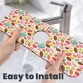 thumbnail image 6 of Pofeuu Color Donut Print Splash Guard for Sink Faucet Sink Gadgets-Splash Guard Behind Faucet Drip Catcher for Kitchen, Bathroom,Sink Mat, 6 of 7