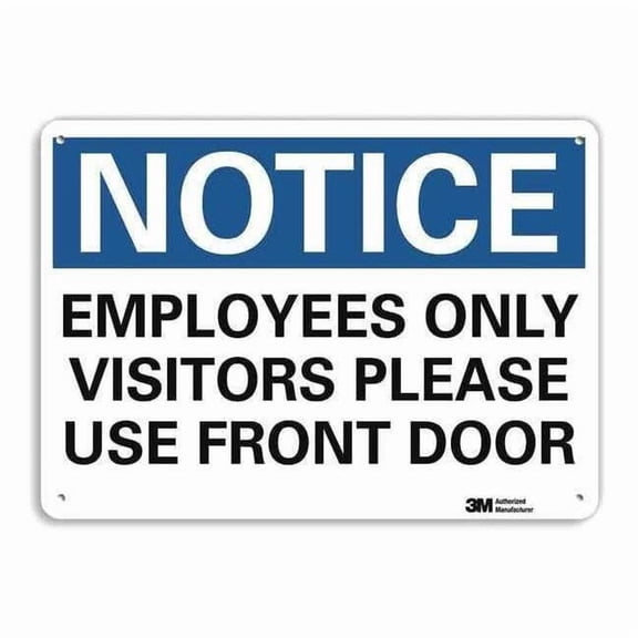 Lyle Notice Sign,10 in x 14 in,Aluminum U5-1195-RA_14X10