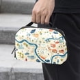 thumbnail image 2 of Landscape USB Case Digital Bag Cord Organizer Box Charger Case Oxford Cloth Waterproof Electronics Storage Bag 5.9x9.44x3.14 in, 2 of 6