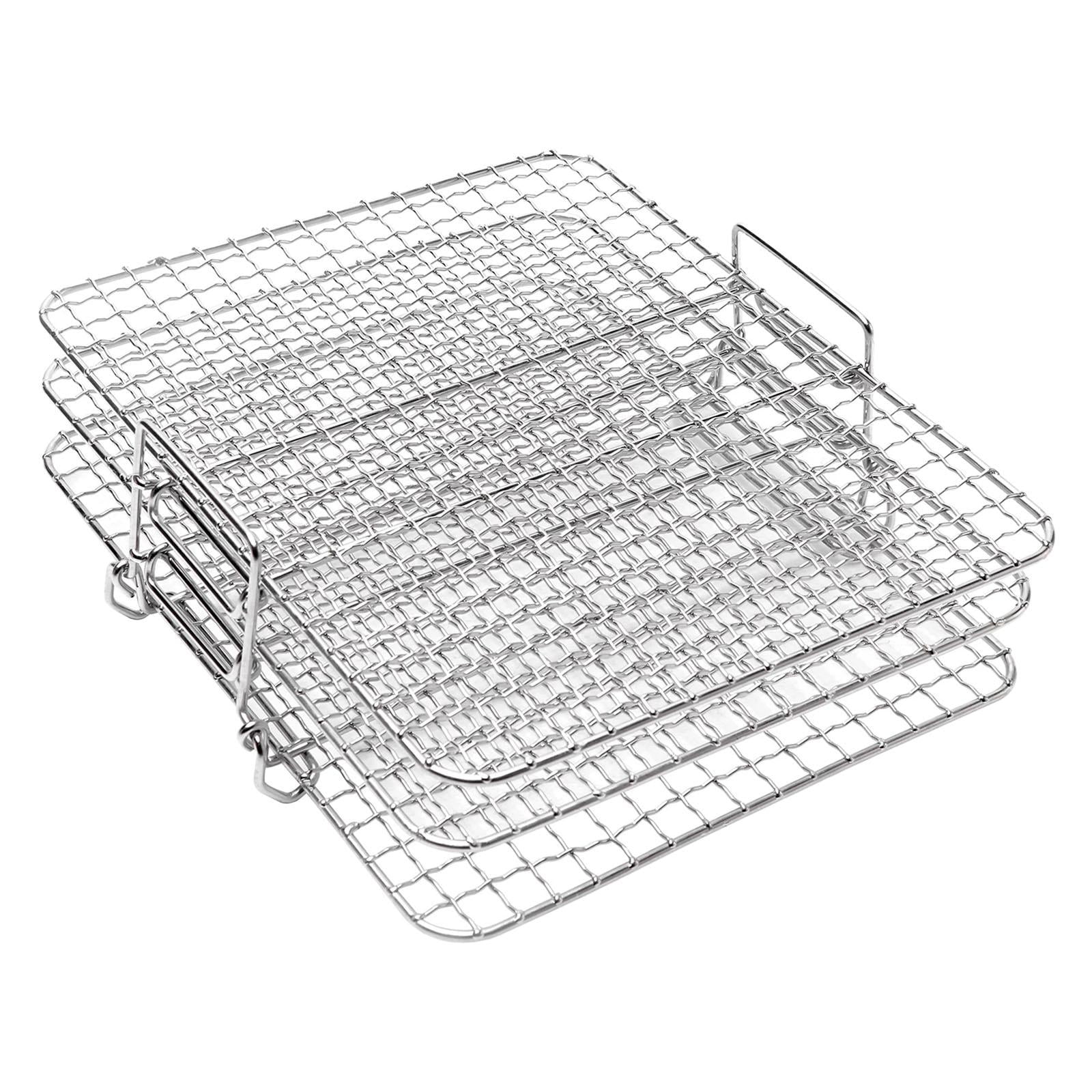 3 Tier Stainless Steel Stackable Baking Cooking Cooling Rack For Cooling Baking Grills, Foldable