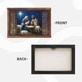 thumbnail image 3 of Nativity Scene Canvas Wall Art with Wooden Window Frame, Christmas Holy Family Decoration, Rustic Religious Christmas Home Decor for Living Room Entryway Bedroom, 3 of 6
