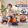 thumbnail image 4 of TOKTOO 12V Electric Wiggle Car for Kids, 2 Seater Ride On Toy with Bluetooth Music, LED Lights & Dual Motors, Kids Ride On Car for Ages 3+, Orange, 4 of 10