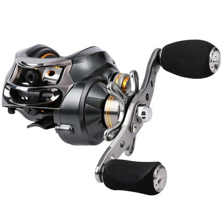 Baitcasting Reel, 11+1 Stainless Steel Bearings, 18LB Super Drag, Magnetic Brake System Fishing Reel for Bass, Crappies, Perch, Trout, Walleyes