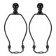 thumbnail image 1 of Kit de arpa de lámpara de 6.5 pulgadas con remate, soporte de sombra desmontable de 2 juegos, accesorios de iluminación para lámparas de mesa y de pie, negro, 1 of 7